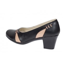 Pantofi dama eleganti din piele naturala - Mara Negru Nud P36NND