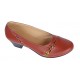 Pantofi dama eleganti din piele naturala Portocaliu cu toc de 6cm P36PORT