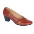 Pantofi dama eleganti din piele naturala Portocaliu cu toc de 6cm P36PORT