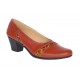 Pantofi dama eleganti din piele naturala Portocaliu cu toc de 6cm P36PORT