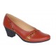 Pantofi dama eleganti din piele naturala Portocaliu cu toc de 6cm P36PORT