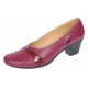 Pantofi dama eleganti piele naturala grena P36XGR