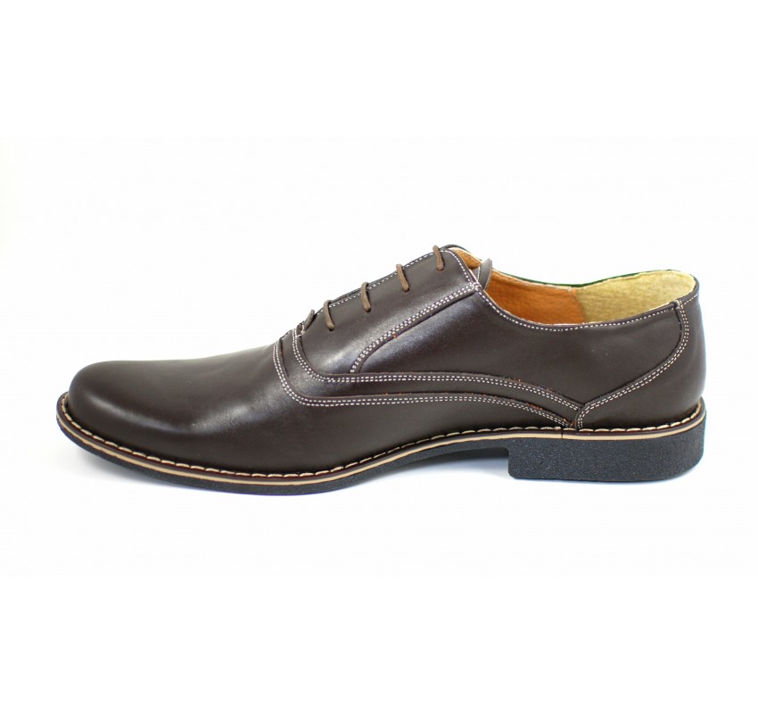 Pantofi barbati eleganti din piele naturala, culoare maro - P37M