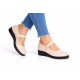 Pantofi dama casual din piele naturala Bej P38BEJ