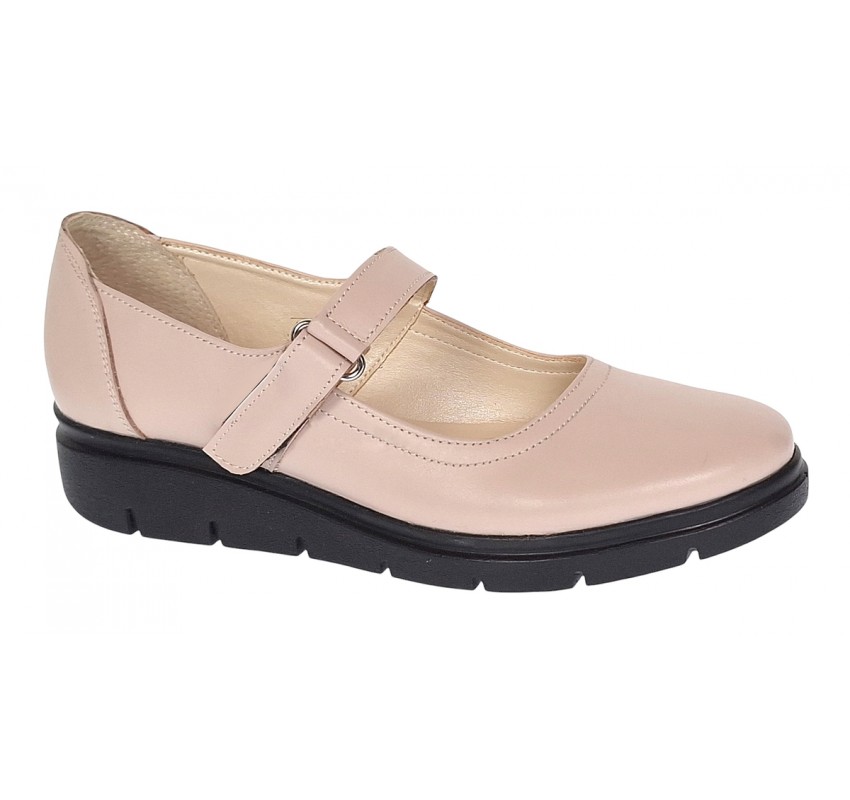 Pantofi dama casual din piele naturala Bej P38BEJ