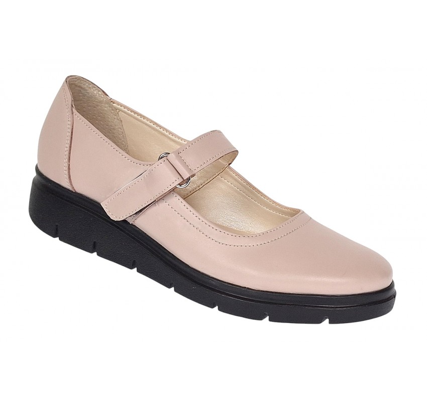 Pantofi dama casual din piele naturala Bej P38BEJ