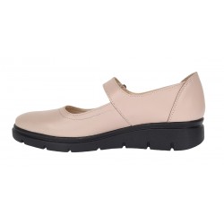 Pantofi dama  casual cu talpa comoda - Model din piele naturala bej P38BEJ