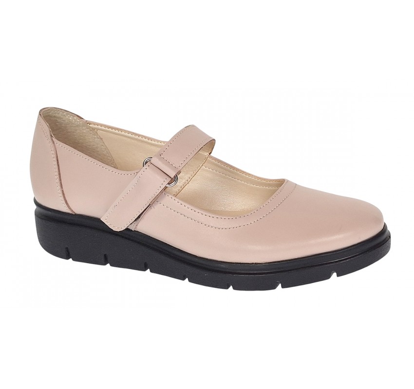 Pantofi dama casual din piele naturala Bej P38BEJ