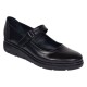 Marimea 36, 38 Pantofi dama din piele naturala cu talpa orto, negri inchidere velcro - P38N