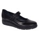 Marimea 36, 38 Pantofi dama din piele naturala cu talpa orto, negri inchidere velcro - P38N