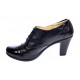 Pantofi dama, din piele naturala box cu varf lac toc de 7cm P46SLN