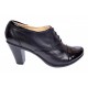 Pantofi dama, din piele naturala box cu varf lac toc de 7cm P46SLN