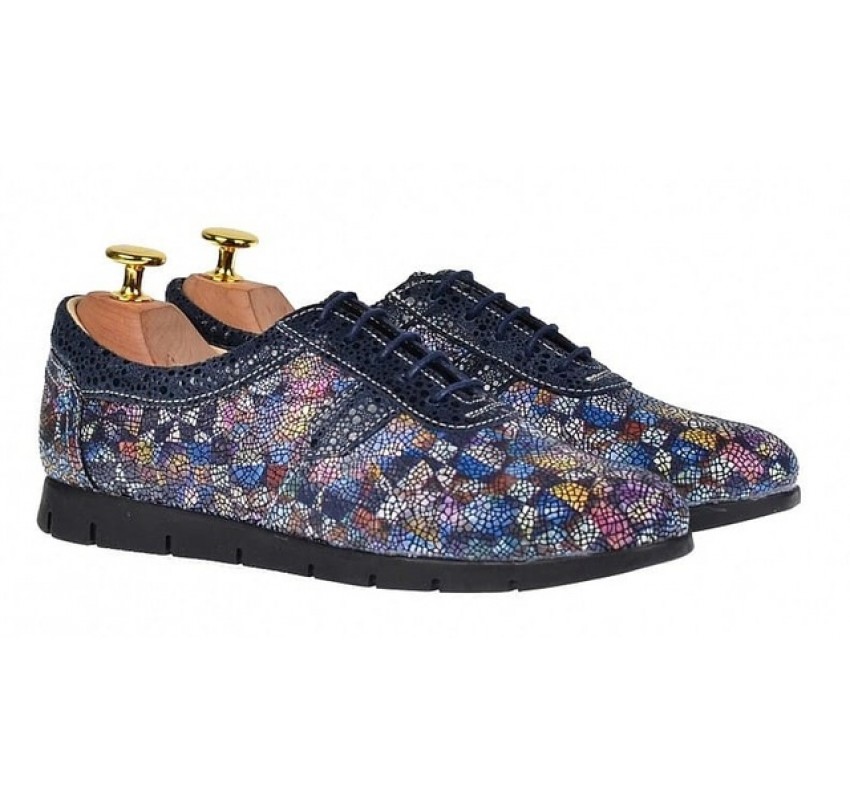 Pantofi dama casual de toamna, din piele naturala - P500COLORBLSP