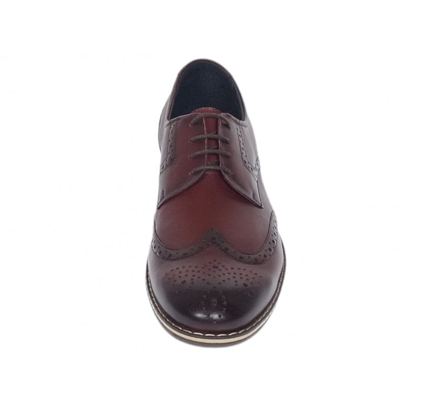 Marimea 41 Pantofi barbati din piele naturala Bordeaux P500VIS