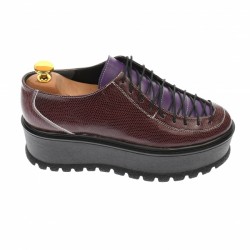 Platforme dama cu platforme 4cm, visiniu si mov - P501VMOV