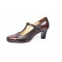 Marimea 36 Pantofi dama piele naturala maro cu varf lac  P50M
