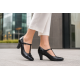Marimea 37, 40 Pantofi dama negri din piele naturala, eleganti P50N