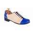 Pantofi dama, casual, din piele naturala (albastru cu bej) BOB, P53ALBEJ