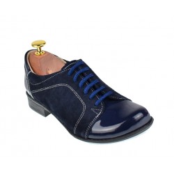 Pantofi dama casual din piele naturala bleumarin, BOB, P53BLBL