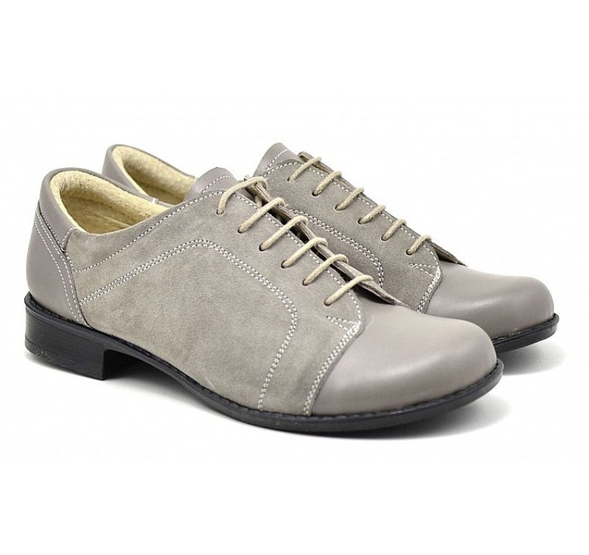 Pantofi dama casual din piele naturala - Model Gri P53GRIBV Marimea 39