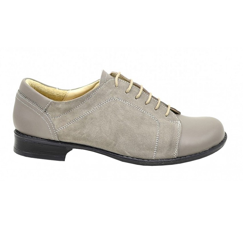 Pantofi dama casual din piele naturala - Model Gri P53GRIBV Marimea 39