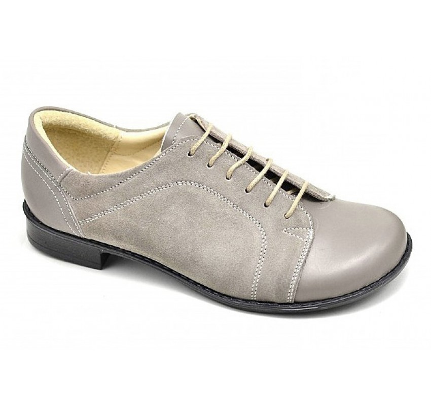 Pantofi dama casual din piele naturala - Model Gri P53GRIBV Marimea 39