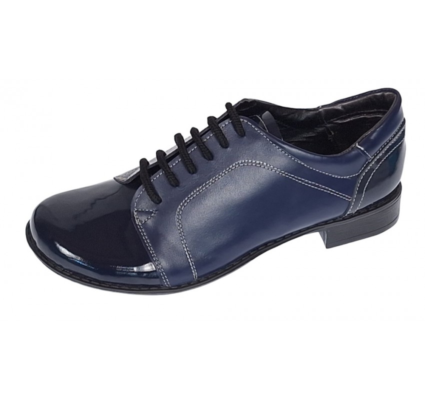 Pantofi dama casual din piele naturala box lac Bleumarin P53LACBL Pantofi dama casual din piele naturala box lac Bleumarin P53LACBL