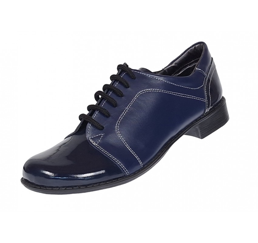 Pantofi dama casual din piele naturala box lac Bleumarin P53LACBL Pantofi dama casual din piele naturala box lac Bleumarin P53LACBL