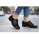 Marimea 35, 39 Pantofi dama casual din piele naturala box Negru Lac P53LACN