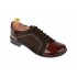 Pantofi dama, casual, din piele naturala, maro, cu varf din lac, Bob P53MM