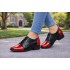  Pantofi dama negri din piele naturala cu rosu lac – stil casual modern P53NRL
