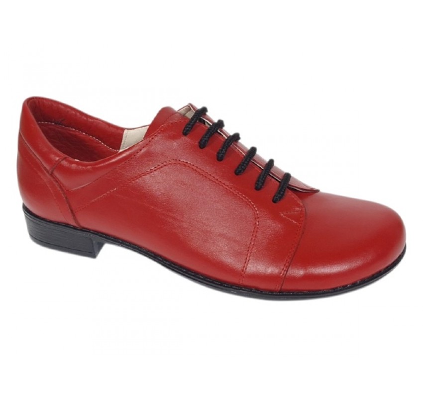 Marimea 39, 40 Pantofi dama rosii piele naturala – casual modern - P53RED