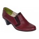 Marimea 37 Pantofi de dama eleganti din piele naturala grena cu toc de 5 cm P72VIS 