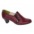 Marimea 37 Pantofi de dama eleganti din piele naturala grena cu toc de 5 cm P72VIS 