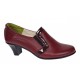Marimea 37 Pantofi de dama eleganti din piele naturala grena cu toc de 5 cm P72VIS 