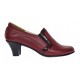 Marimea 37 Pantofi de dama eleganti din piele naturala grena cu toc de 5 cm P72VIS 