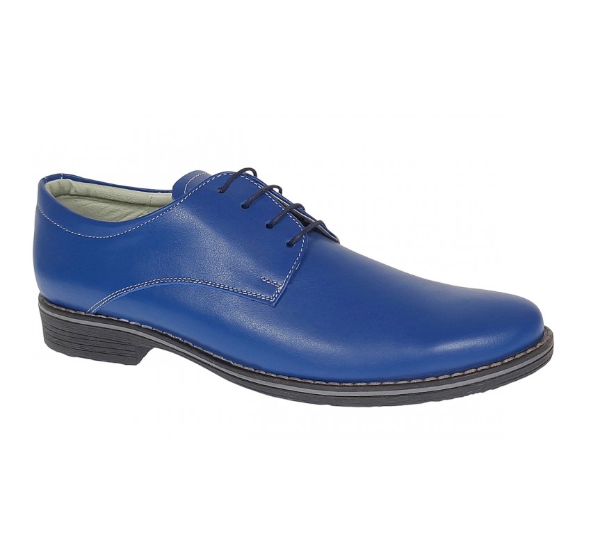 Pantofi barbati casual din piele naturala - Model Albastru P80 Pantofi barbati casual din piele naturala - Model Albastru P80