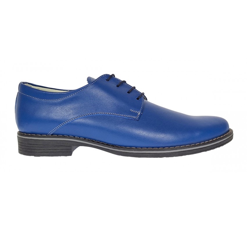 Pantofi barbati casual din piele naturala - Model Albastru P80 Pantofi barbati casual din piele naturala - Model Albastru P80