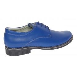 Pantofi barbati casual din piele naturala - Model Albastru P80