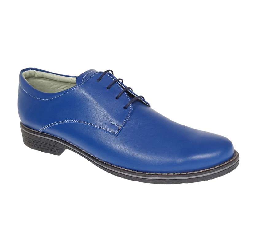 Pantofi barbati casual din piele naturala - Model Albastru P80 Pantofi barbati casual din piele naturala - Model Albastru P80