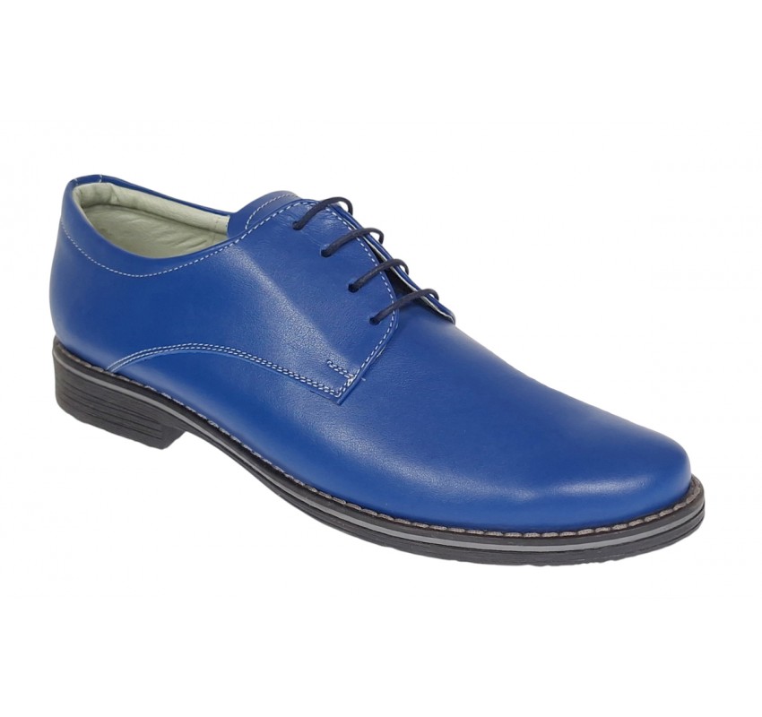 Pantofi barbati casual din piele naturala - Model Albastru P80 Pantofi barbati casual din piele naturala - Model Albastru P80