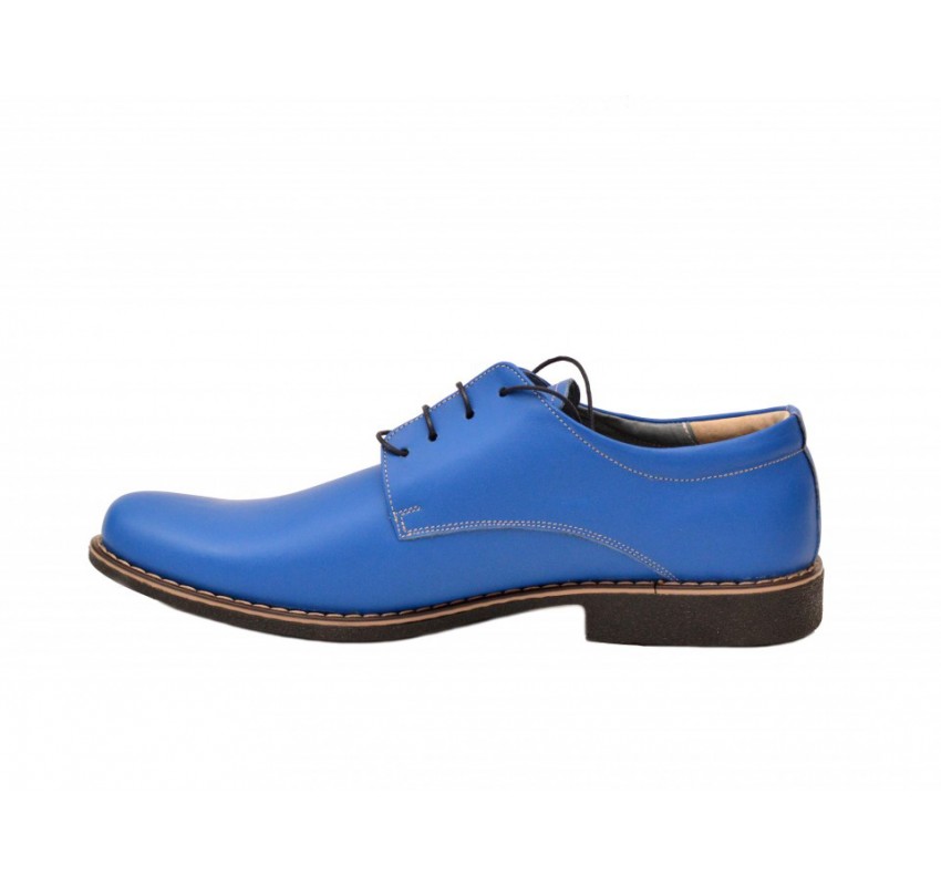 Pantofi barbatesti, albastri, model casual-elegant din piele naturala - P81BLX Pantofi barbatesti, albastri, model casual-elegant din piele naturala - P81BLX
