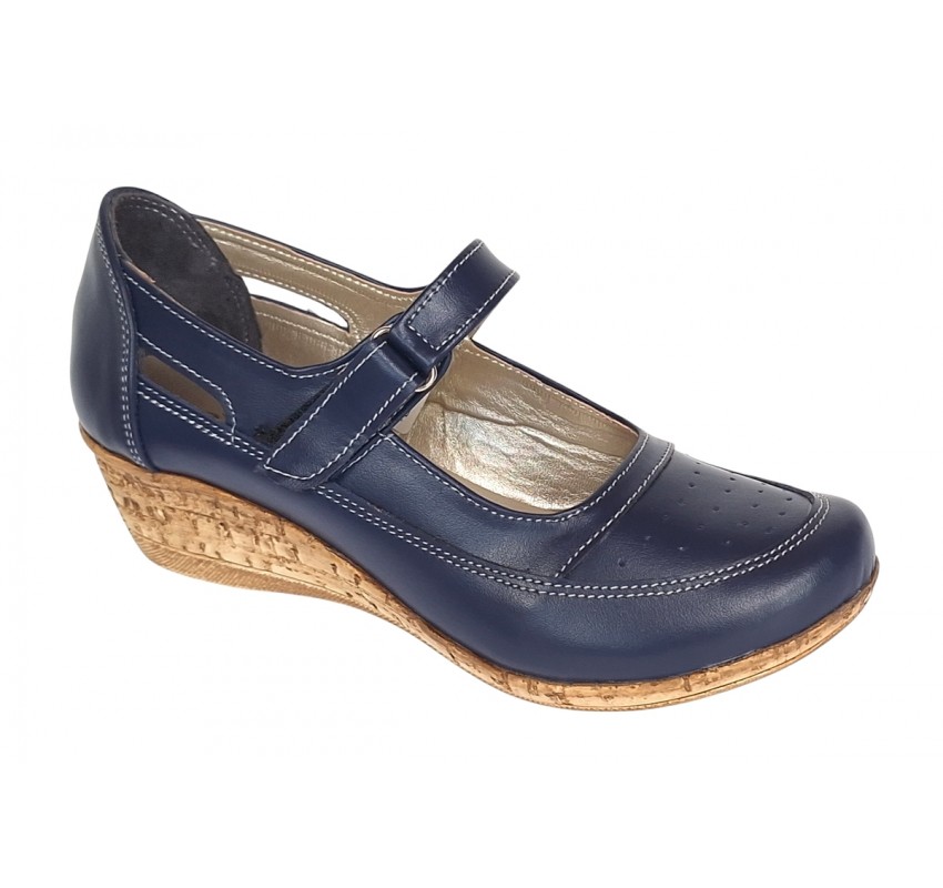Pantofi dama decupati din piele naturala, foarte comozi - Model Mara Bleumarin Pantofi dama decupati din piele naturala, foarte comozi - Model Mara Bleumarin