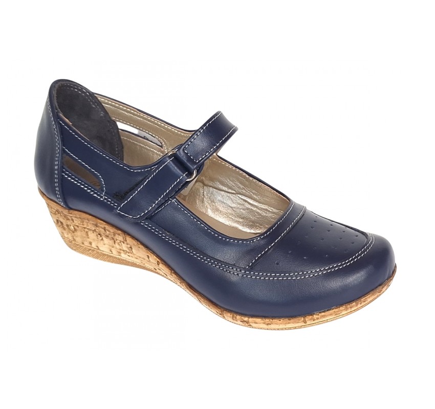 Pantofi dama decupati din piele naturala, foarte comozi - Model Mara Bleumarin Pantofi dama decupati din piele naturala, foarte comozi - Model Mara Bleumarin