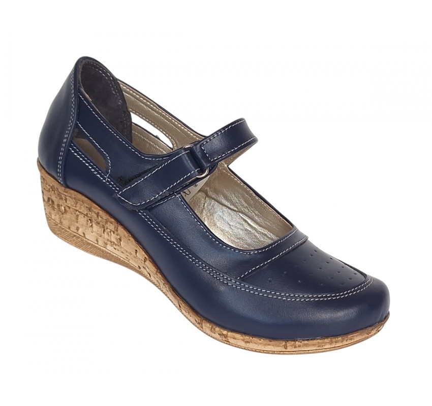 Pantofi dama decupati din piele naturala, foarte comozi - Model Mara Bleumarin Pantofi dama decupati din piele naturala, foarte comozi - Model Mara Bleumarin