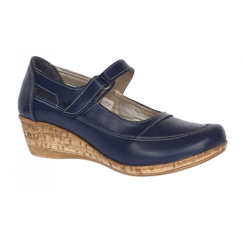 Pantofi dama decupati din piele naturala, foarte comozi - Model Mara Bleumarin Pantofi dama decupati din piele naturala, foarte comozi - Model Mara Bleumarin