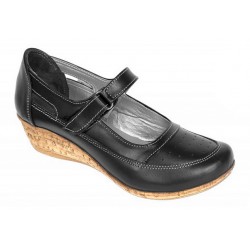 Pantofi dama decupati din piele naturala, foarte comozi - Model Mara Negru Box