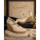 Marimea 37 Pantofi dama cu platforma din piele naturala maro box P9154BEJ