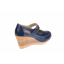 Marimea 40 Pantofi dama cu platforma din piele naturala, foarte comozi - P9154BLM