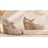 Marimea 37 Pantofi dama cu platforma din piele naturala intoarsa Bej P9154BV